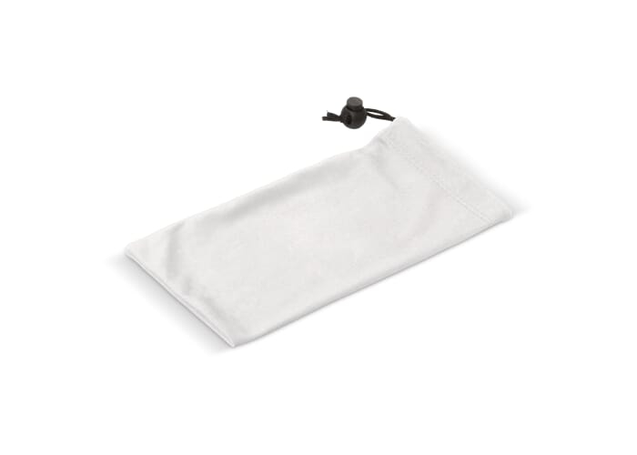 Etui à lunettes personnalisé anti-bactérien 90x180 mm blanc transparent